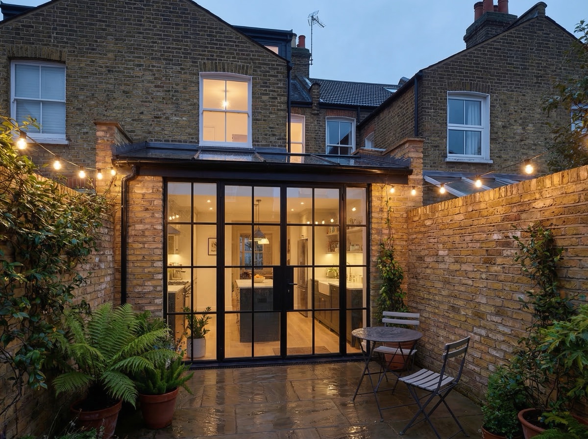 Completed house extension in Cuffley area